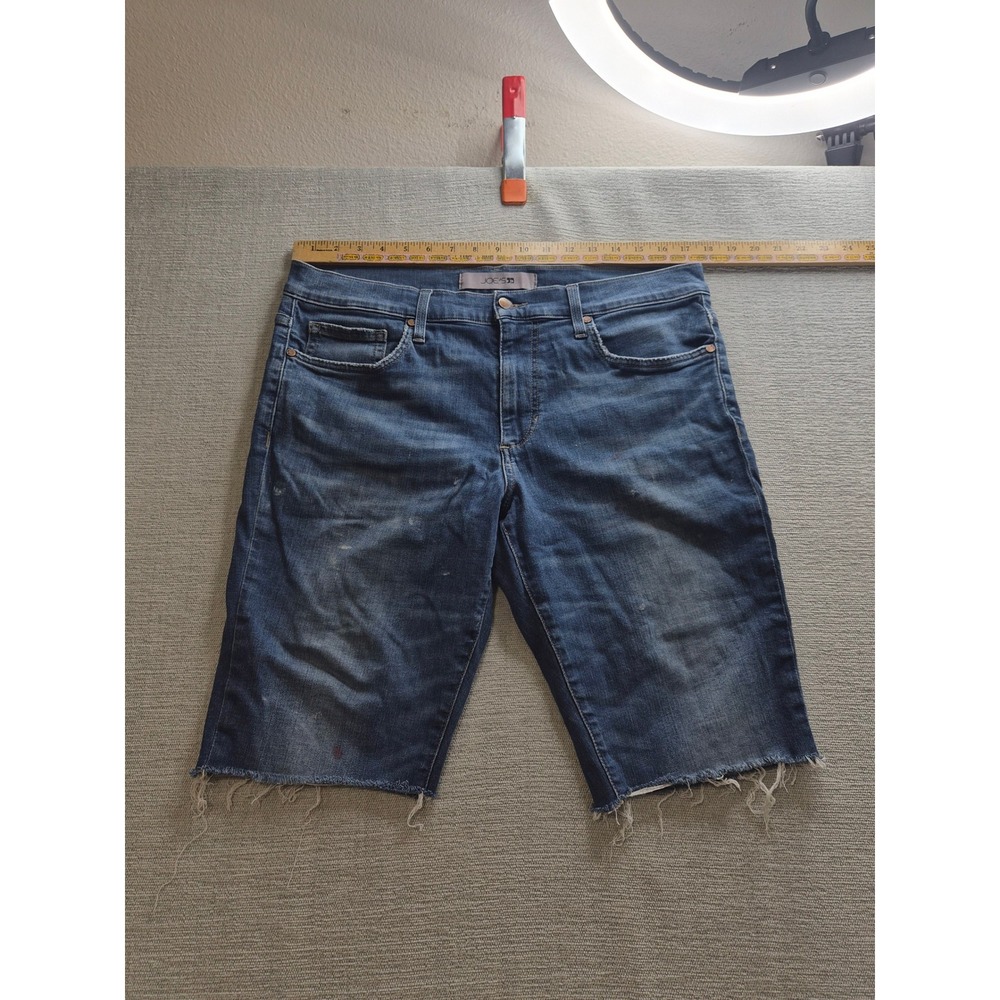 Joe's Jeans Faded Denim Shorts Mens 34 Blue Cotton Whiskers Detail Medium Wash